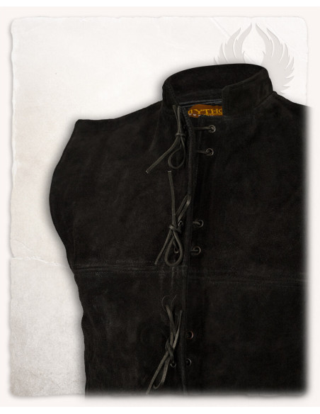 Renaissance Laertes vest in black suede Renaissance Laertes vest in black suede
