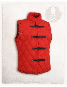 Medieval Gambeson Arthur Red on Canvas