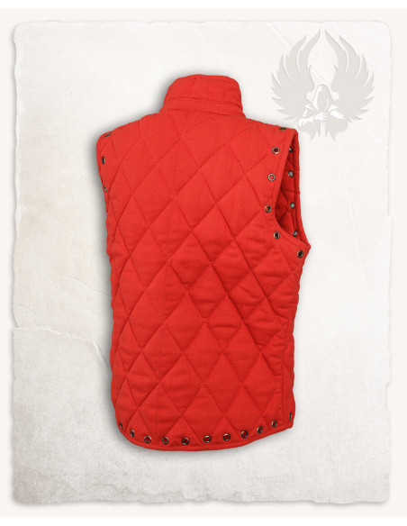 Medieval Gambeson Arthur Red on Canvas