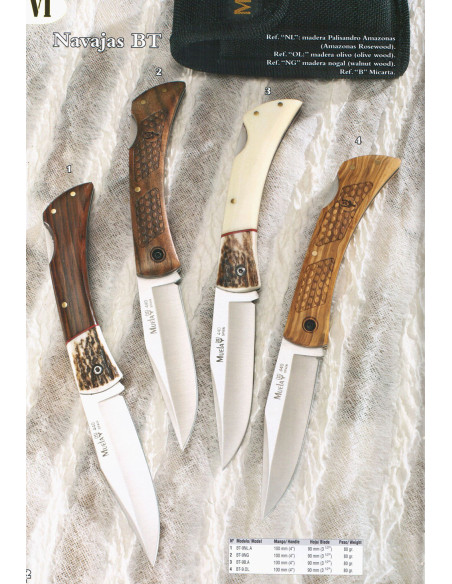 Muela BT locking knives