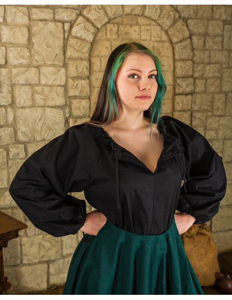 Black Annabelle Medieval Blouse