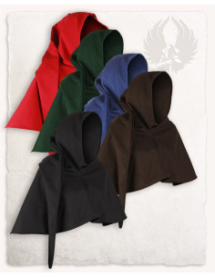 Medieval Gugel in black wool Benson model 2