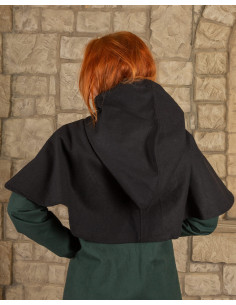 Gugel or Nordic hood model Notker, black 2