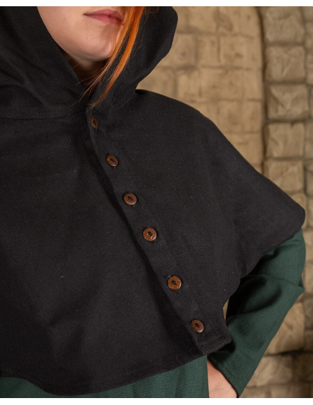 Gugel or Nordic hood model Notker, black