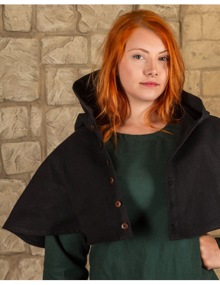 Gugel or Nordic hood model Notker, black
