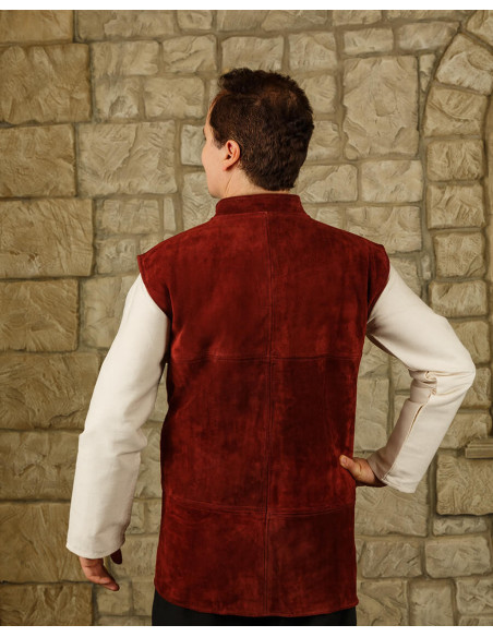 Laertes Renaissance Vest in burgundy...