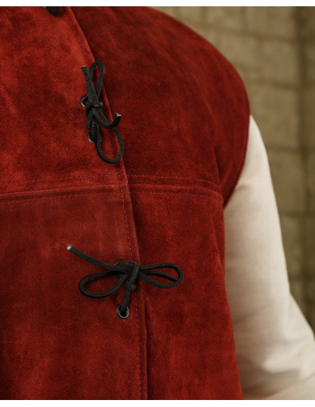 Laertes Renaissance Vest in burgundy...