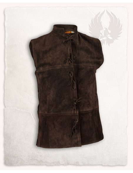 Renaissance Laertes vest in brown suede Renaissance Laertes vest in brown suede