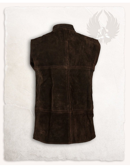 Renaissance Laertes vest in brown suede Renaissance Laertes vest in brown suede