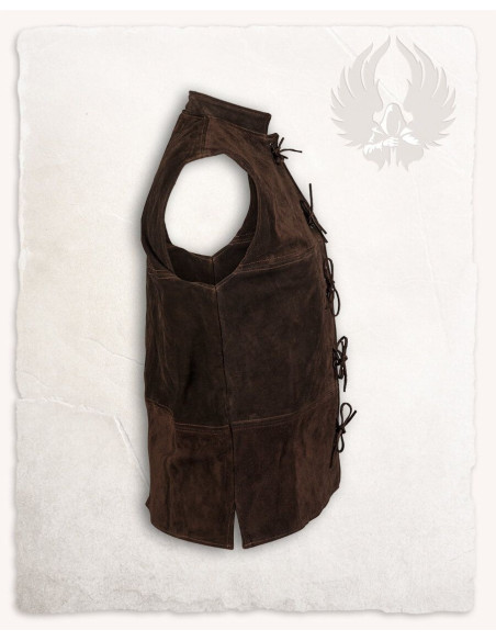 Renaissance Laertes vest in brown suede Renaissance Laertes vest in brown suede