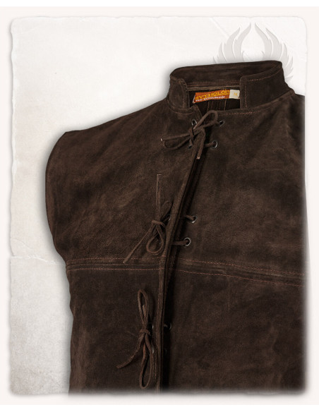 Renaissance Laertes vest in brown suede Renaissance Laertes vest in brown suede