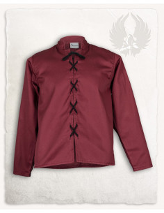 Leonardo medieval vest in burgundy color