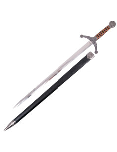 Sword with scabbard decorated with Celtic Knot on the...