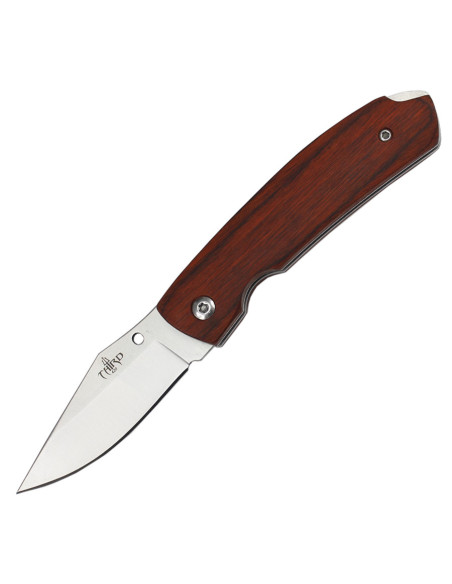 Third brand knife with red wood...