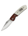 Third brand pocket knife decorated with wild boar handle (15.9 cm)