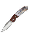 Third brand knife with 3D deer decorated handle (15.9 cm.)