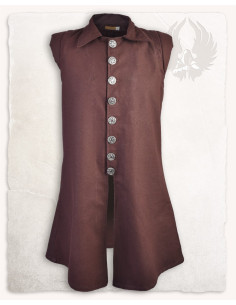 Medieval brown Tilly vest in cotton, 17th century