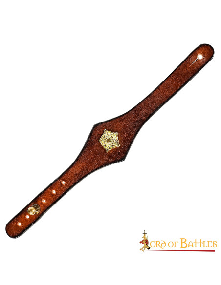 Handmade Tudor brown leather bracelet...