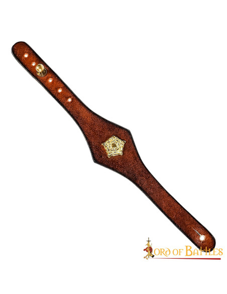 Handmade Tudor brown leather bracelet...