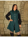 Medieval Tilly vest in cotton - green