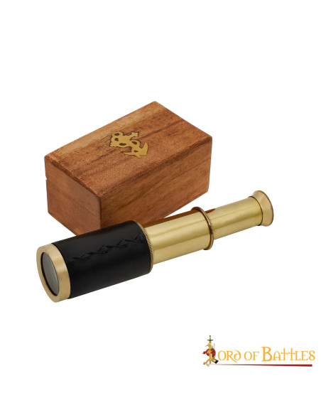 Pure Brass Mini Telescope with wooden...