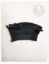 Black medieval crenellated hat, adjustable