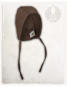 Classic medieval crespina in brown cotton