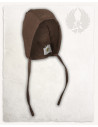 Classic medieval crespina in brown cotton