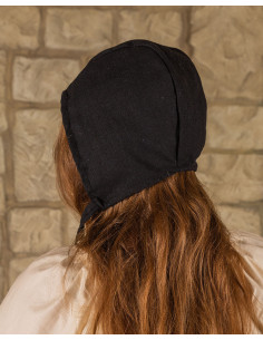 Classic medieval crespina in cotton - black 2