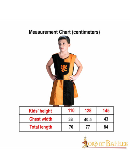 Lion Rampant shield child tabard,...