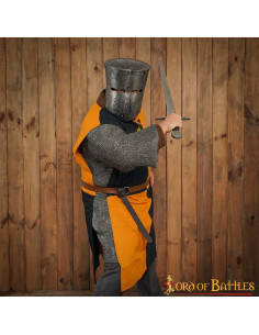 Lion Rampant shield men's tabard, yellow-black 2