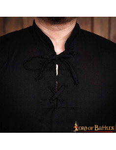 Classic or Renaissance pirate shirt, black cotton 2