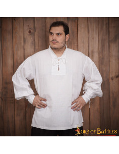 Classic or Renaissance pirate shirt, white cotton