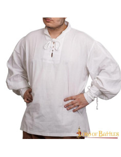 Classic or Renaissance pirate shirt, white cotton 2