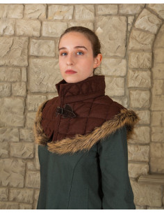 Nimue gorget in wool, brown