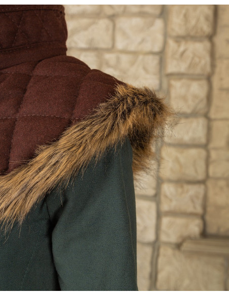 Nimue gorget in wool, brown