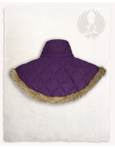 Nimue gorget in wool, purple color