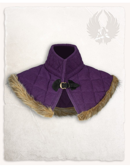 Nimue gorget in wool, purple color