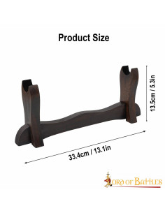 Wooden stand for ax or sword (33.4 x 13.5 cm.) 2