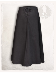 Medieval skirt in black cotton, Sina model 2
