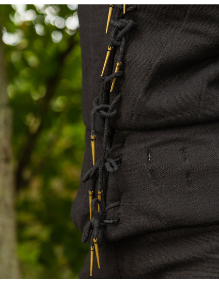 Tudor medieval doublet - Black