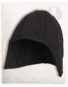 Medieval protective padded cap Arthur - black 2