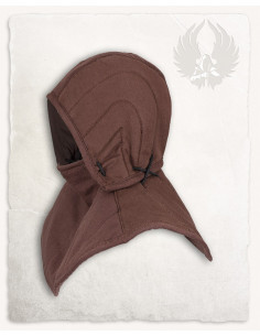 Matching Aulber Medieval Gorget and Guard - Brown 2