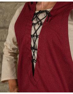 Sleeveless Leonora medieval tunic - Bordeaux 2