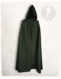 Aaron green wool medieval cape (140 cm.)