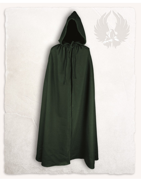 Aaron green wool medieval cape (140 cm.)