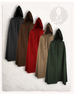 Aaron green wool medieval cape (140 cm.) 2