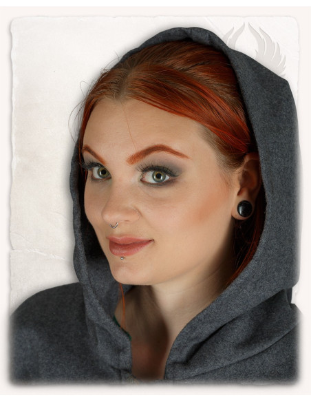 Kim women's short wool cape - Gray