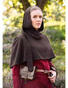 Gugel with pointed hood model Liripipe, brown 2