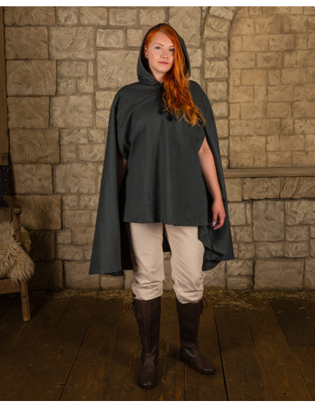 Medieval cloak, raven type, in canvas...